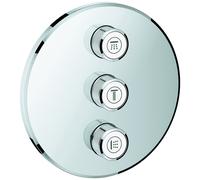 Grohe Grohtherm SmartControl 3 vanne encastrée, rosace murale ronde, 29122000,