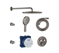 Grohe Grohtherm smartcontrol ensemble de douche thermostatique avec douchette à main et douche de tête Brushed Hard graphite brossé (anthracite) sw98828/sw98869/sw98893/sw98901/sw105953/sw225087/