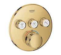 Grohe - Grohtherm SmartControl façade avec mitigeur thermostatique encastré 3 sorties, or (G29121GL0)