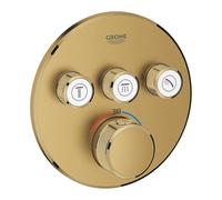 GROHE Grohtherm SmartControl Facade avec Mitigeur Thermostatique Encastré 3 Sorties, Rond, Gold, 29121GN0