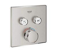 Thermostat Grohe Grohtherm SmartControl avec deux vannes d'arrêt, 29124DC0, Couleur: acier super