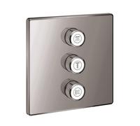 Grohe kit de finition 29127A00 graphite dur, carré, vanne dissimulée à 3 voies