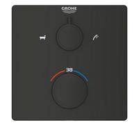 Grohe Grohtherm Smartcontrol Mitigeur baignoire - thermostatique - inverseur 2 voies - carré - noir mat 1022112430