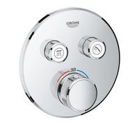 GROHE SmartControl Set de finition pour mitigeur encastré thermostatique avec inverseur 2 voies rond chrome 29119000