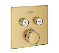 GROHE Thermostat Grohtherm SmartControl 29124GN0 avec 2 vannes d'arrêt, lever de soleil frais brossé