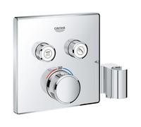 GROHE Mitigeur Grohtherm SmartControl 29125000 encastré, 2 vannes d'arrêt, support douche, chromé