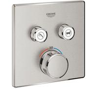 GROHE Thermostatique Grohtherm SmartControl encastré 2 sorties Supersteel 29124DC0