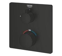 Grohe Grohtherm Smartcontrol Mitigeur douche - thermostatique - 1 sortie - carré - noir mat 1022152430