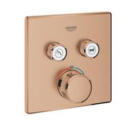 Thermostat Grohe Grohtherm SmartControl avec deux vannes d'arrêt, 29124DL0, Couleur: coucher de soleil chaud brossé