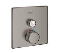 Grohe Jeu de garniture Grohtherm Smartcontrol 29123AL0 graphite dur brossé, carré, 2000 , robinet d'arrêt match1