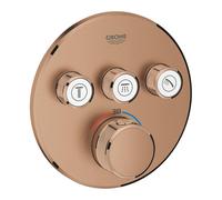 GROHE Grohtherm SmartControl robinet encastré thermostatique avec inverseur pour 3 fonctions rond warm sunset brossé 29121dl0