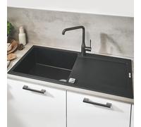 Grohe évier encastré composite 31645AP0 1000x500mm, 1 vasque avec égouttoir, granit noir