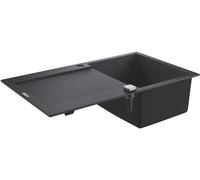 Grohe évier en composite 31644AP0 860x500mm, 1 bassin avec égouttoir, granit noir