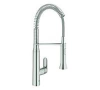 Grohe K7 mélangeur de cuisine 31379DCO supersteel, bec pivotant, douche professionnelle