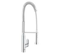 GROHE K7 Mitigeur de Cuisine, Bec Professionnel Haut, Inverseur 2 jets (Laminaire/Pluie), Rotation 140°, Chromé, 32950000 (Import Allemagne)