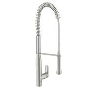 GROHE K7 Mitigeur de Cuisine, Bec Professionnel Haut, Inverseur 2 jets (Laminaire/Pluie), Rotation 140°, Supersteel, 32950Dc0 (Import Allemagne)