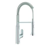 GROHE K7 Mitigeur monocommandé pour évier, saillie 234mm, orientable, douchette professionnelle, double jet, hauteur 539mm, 31379000, Couleur: chrome