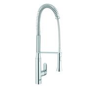 GROHE K7 Mitigeur de Cuisine, Bec Professionnel Haut, Inverseur 2 jets (Laminaire/Pluie), Rotation 140°, Chromé, 32950000 (Import Allemagne)