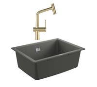 Grohe K700U evier composite + Ceramia Timeless mitigeur (G31655TML1BG-SET)