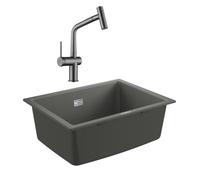 Grohe K700U evier composite + Ceramia Timeless mitigeur (G31655TML1BGM-SET)
