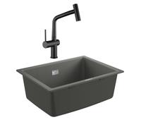 Grohe K700U evier composite + Ceramia Timeless mitigeur (G31655TML1BM-SET)