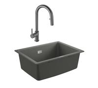 Grohe K700U evier composite + Ceramia Timeless mitigeur (G31655TML2BGM-SET)