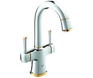 Grohe lavabo 2 poignées mélangeur Grandera 21107IG0 chrome or, avec vidage