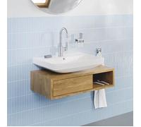 Lavabo suspendu - Porcelaine vitrifiée - Rectangulaire - GROHE Euro Ceramic - 60 cm - 21 cm - Blanc