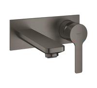 GROHE Lineare élément de finition économique pour robinet mural encastré taille M avec bec 14,9 cm brushed hard graphite 19409AL1