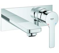Grohe Lineare Mélangeur lavabo 2 trous, montage mural, saillie 149mm, 19409001, Couleur: chrome