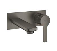 Lineare Grohe match0 19409AL1 graphite dur brossé, mitigeur lavabo mural 2 trous, saillie 14,9 cm