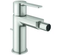 Grohe Lineare Mitigeur monocommandé pour bidet, vidage à tirette, bec 114mm, 33848DC1, Couleur: acier super