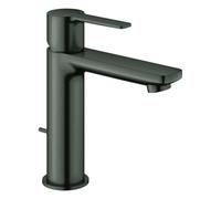 Grohe Lineare Mitigeur monocommandé pour lavabo, S-Size, vidage à tirette, saillie 128mm, 32114AL1, Couleur: graphite dur brossé
