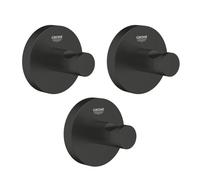 Grohe - Lot de trois START patère mural, noir mat (411732430-GroheBlackTrio)
