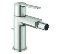 GROHE Mitigeur bidet Lineare 33848DC1 monocommande, bec 114 mm, vidage à tirette, acier super