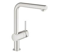 Grohe Minta Robinet de cuisine avec mousseur extractible et bec L acier 32168dc0