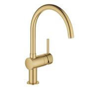 GROHE Minta Mitigeur de cuisine - haut - bec rond orientable - Cool Sunrise brossé (or) 32917gn0