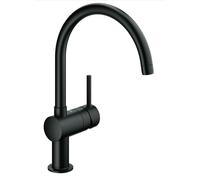 GROHE Minta Mitigeur de cuisine - haut - bec rond pivotant - noir mat 32917ks0