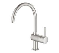 GROHE Minta Mitigeur de cuisine - haut - bec rond pivotant - SuperSteel brossé 32917dc0