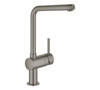 Grohe Minta mitigeur d'évier 31375AL0 graphite dur brossé, bec en L orientable