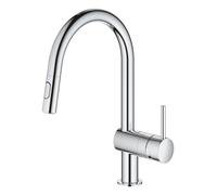 Mitigeur d'Ã©vier Grohe Minta, DN 15, 32321, bec en C, double jet de rinÃ§age, Coloris: chrome - 32321002