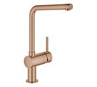 GROHE Minta Mitigeur monocommandé pour évier, bec en L, 31375DL0, Couleur: coucher de soleil chaud brossé