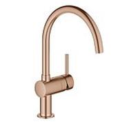 Grohe Minta mitigeur d'évier 32917DL0 brushed warm sunset, bec verseur pivotant, bec C