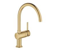Grohe Minta Mitigeur d'évier monocommande Cool Sunrise brossé bec col de cygne 32917GN0