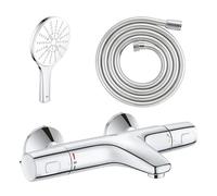 GROHE Mitigeur Bain Douche Precision Trend avec douchette 3jets Vitalio Smartactive 150 et Flexible 200cm