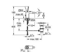 Grohe Mitigeur Eurocube Joy Bide S 1 vidoir