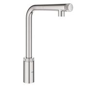 GROHE Minta SmartControl - Mitigeur monocommande de cuisine taille L avec bec orientable et douchette extractible supersteel