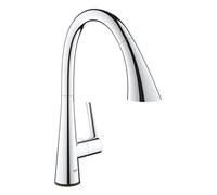 GROHE Mitigeur d'évier Zedra Touch – électronique, d'une seule main, douchette extractible, chrome