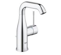 Mitigeur monocommande de lavabo Grohe Essence, taille M, montage monotrou, avec bec orientable, avec robinet d'écoulement, Coloris: chrome - 23462001