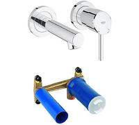 GROHE Mitigeur lavabo mural 2 trous, taille S, 19575001 Concetto (corps encastré inclus)
